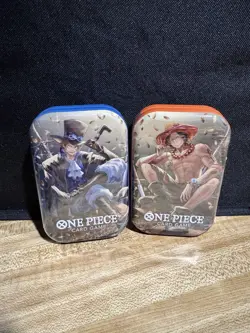 One Piece Tcg Tin Set Of 2 TS-02 OP-13 Volume 2 Bundle SEALED NIB UNOPENED - Image 1