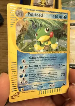 Pokemon Card TCG Politoed #H23 Pokemon Skyridge Rare Holo [MP] WOTC - Image 3