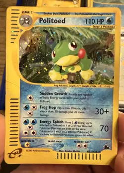 Pokemon Card TCG Politoed #H23 Pokemon Skyridge Rare Holo [MP] WOTC - Image 4