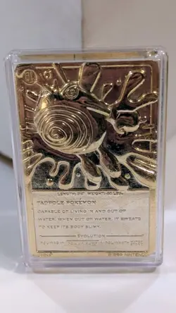 Pokemon 23k Gold Plated Poliwhirl Card in Original Case - Image 2