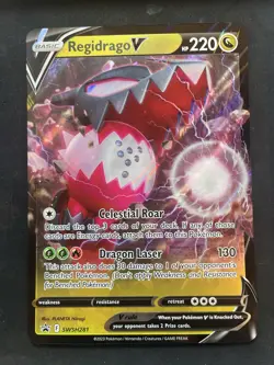 Pokemon TCG - Regidrago V - Jumbo Card - Black Star PROMO SWSH281 - MP - Image 1