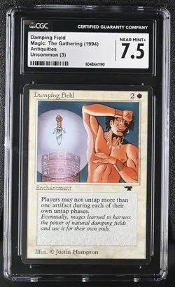 MTG Magic The Gathering Damping Field 1994 Antiquities CGC 7.5 - Image 1