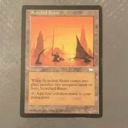 Magic: The Gathering Scorched Ruins Land Weatherlight Rare Regular John Avon - Image 1