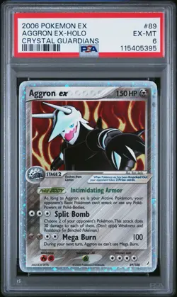 🔥 2006 Pokemon EX Crystal Guardians Aggron EX Holo #89/100 PSA 6 - Image 1