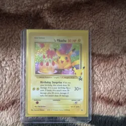 Pokemon Birthday Pikachu Black Star Promo 25 1995 Holo 50 HP Card - Image 1