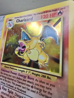 Pokemon 1999 TCG Charizard Base Set Holo Unlimited Rare Card 4/102 Vintage - Image 3