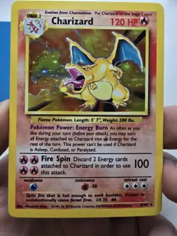 Pokemon 1999 TCG Charizard Base Set Holo Unlimited Rare Card 4/102 Vintage - Image 4