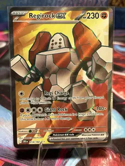 Pokemon TCG Regirock EX Full Art Ultra Rare Holo Card 214/182 Destined Rivals NM - Image 1
