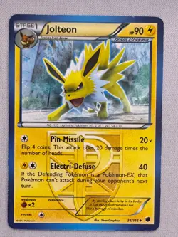 Jolteon 34/116 Uncommon Plasma Freeze Pokemon Heavily Played - Image 1