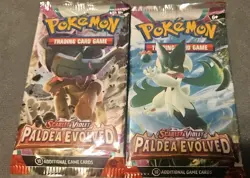 Pokemon TCG Scarlet and Violet Paldea Evolved Booster Pack New Sealed Lot Of 2 - Image 2
