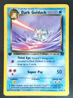 Dark Golduck 37/82 1st Edition Team Rocket Uncommon WOTC Pokemon 1999-2000 (MP) - Image 1