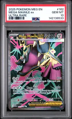 2025 POKEMON MEG EN-MEGA EVOLUTION ULTRA RARE #162 MEGA MAWILE EX PSA 10 - Image 1