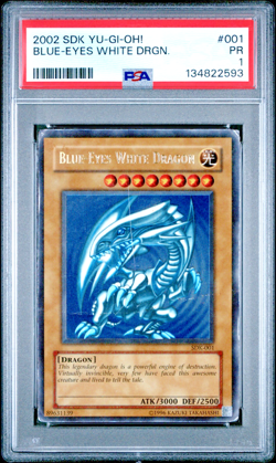 PSA 1 SDK-001 Blue-Eyes White Dragon 2002 Yugioh Starter Deck Kaiba - Image 1