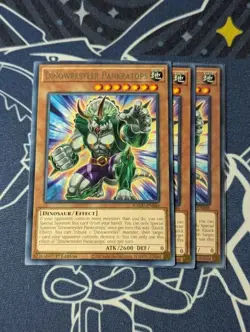 3x Dinowrestler Pankratops - ANGU-EN046 - Rare (NM) - Yugioh Playset - Image 1
