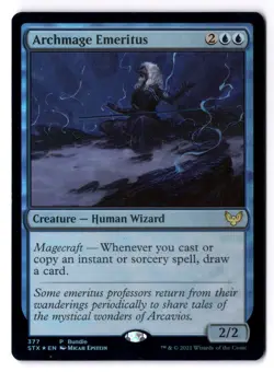 Archmage Emeritus NM* FOIL PROMO Strixhaven ENGLISH 377 mtg -UnltdCards - Image 1