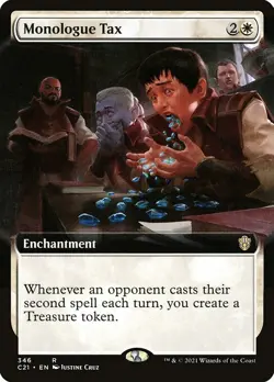 1x Monologue Tax - Extended Art NM Eng MTG - Commander 2021 - Image 1