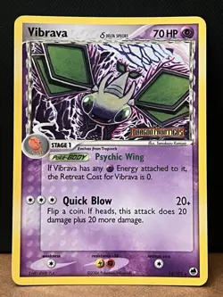 Pokemon TCG Vibrava Reverse Holo 24/101 Rare Ex Dragon Frontiers NM - Image 1