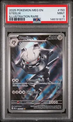 Steelix 150/132 Illustration Rare Meg En-mega Evolution Pokemon PSA 9 - Image 1