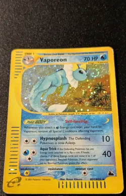 Pokemon SKYRIDGE - #H31/H32 Vaporeon - Holo - ENG - DOUBLE SWIRL - HP/MP - Image 4