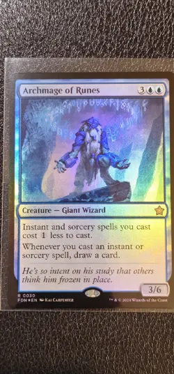 MTG Archmage of Runes FOIL 0030 NM Foundations FDN Magic - Image 1