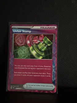 Unfair Stamp 165/167 Twilight Masquerade ACE SPEC Rare Pokemon TCG - Image 1