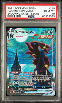 Umbreon Vmax - 215/203 - Alternate Art - Evolving Skies - Pokemon Card - PSA 10 - Image 1