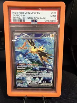 2023 POKEMON 151 SPECIAL ILLUSTRATION RARE #202 ZAPDOS EX PSA 9 (GUARD INCLUDED) - Image 1