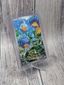Ducklett 109/086 Pokemon TCG S&V White Flare Illustration Rare English - Image 3
