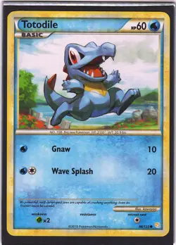 Totodile 86/123 Common HeartGold & SoulSilver Pokemon LP - Image 1
