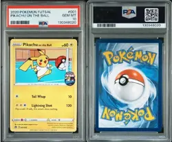 2020 Pokemon Futsal Pikachu on the Ball GEM MINT PSA 10 - Image 3