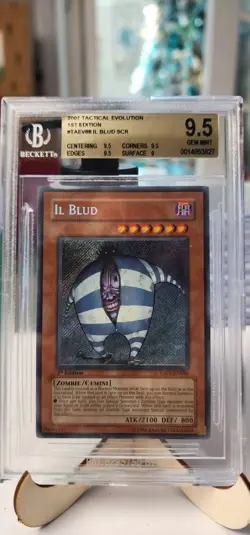 Beckett 9.5 Gem Mint IL BLUD 1st Edition Yugioh Card #TAEV-EN088 - Image 1