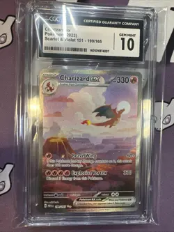CGC 10 Charizard ex 199/165 MEW EN-151 Special Illustration Rare Pokemon Card - Image 1