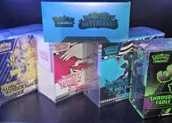 5x Pokemon ETB Lot Surging Sparks Masquerade Shrouded Black Bolt White Flare + - Image 1