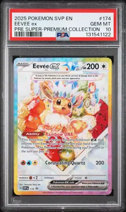 2025 POKEMON SVP EN-SV BLACK STAR PROMO #174 EEVEE EX PSA 10 - Image 1