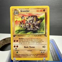 Pokemon TCG Graveler 1st Edition 37/62 Vintage 1999 Fossil Set NM WOTC - Image 1