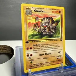 Pokemon TCG Graveler 1st Edition 37/62 Vintage 1999 Fossil Set NM WOTC - Image 3