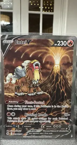 Entei V Crown Zenith Galarian Gallery Holo Ultra Rare Pokemon - GG36/GG70 NM/MT - Image 2