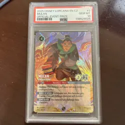 2025 DISNEY LORCANA EN C2-LORCANA CHALLENGE PROMO MULAN - CHARGING AHEAD PSA 10 - Image 1