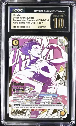 Union Arena | HunterxHunter | Hisoka Rare Battle Promo | CGC Pristine 10 POP 1! - Image 1