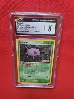CGC 8 NM-MINT Cascoon 30/92 REVERSE HOLO EX Legend Maker Pokemon Card 094 - Image 4