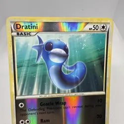 Vintage Y2K Dratini Reverse Holo Pokemon Card #62 Authentic 2010 Triumphant - Image 3