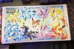 Pokemon Playmat Super Prismatic Evolutions TCG CCG Pad Trading Card Game Mat - Image 1