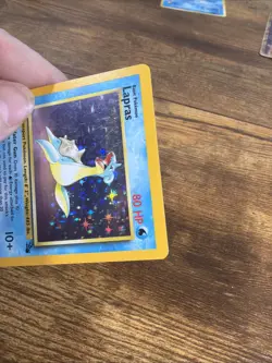 Pokemon TCG Lapras Fossil Holo Unlimited Rare Card 10/62 - Image 3