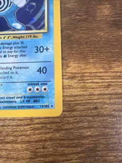 1999 Pokemon Base Set Poliwrath Holo Card 13/102 WOTC Vintage Rare - Image 5