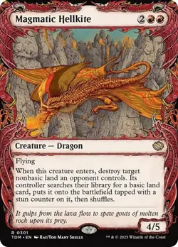 LP MTG Magmatic Hellkite - Showcase Light Play Tarkir: Dragonstorm - Image 1
