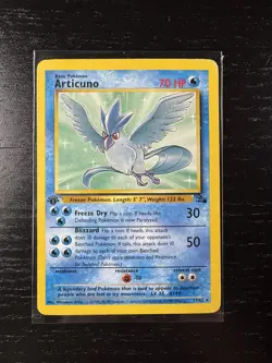 Pokemon TCG Articuno Fossil 17/62 1st Edition Non-Holo Rare Card HP - Image 1