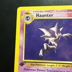 Vintage Pokemon 1st Edition Fossil Haunter Non-holo Rare Card 21/62 Tcg - Image 2