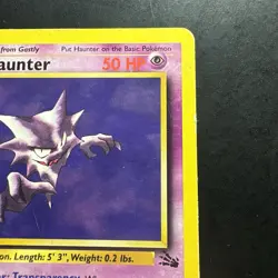 Vintage Pokemon 1st Edition Fossil Haunter Non-holo Rare Card 21/62 Tcg - Image 3