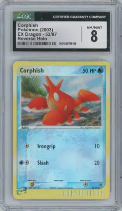 Corphish EX Dragon 53/97 Reverse Holo CGC 8 NM/Mint Pokemon 2003 - Image 1