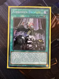 Yugioh! Forbidden Droplet (Secret Rare) RA01-EN064 1st Edition NM - Image 1